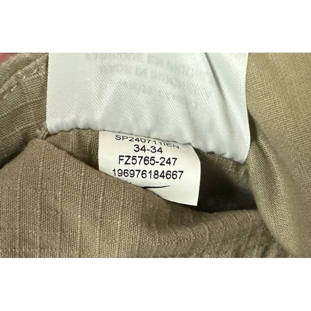 Nike Cargo Pants Mens 34 X 34 Beige Loose Fit Woven Ripstop Relaxed Baggy - Picture 8 of 10